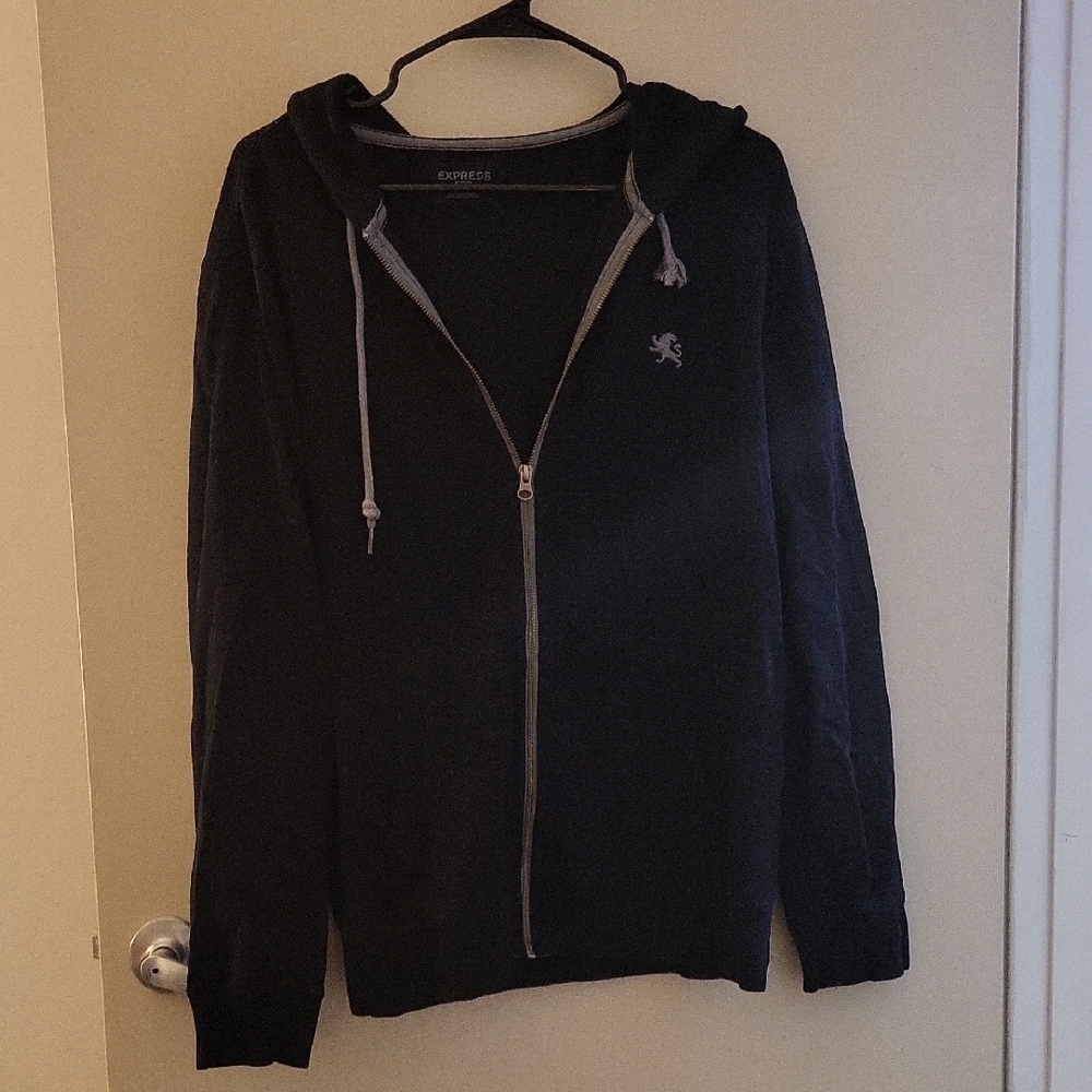 Express Black Zip-Up Men's Sweater